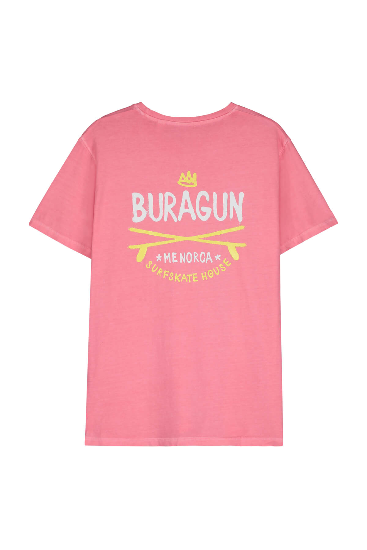 CAMISETA BURAGUN Spray coral washed 2