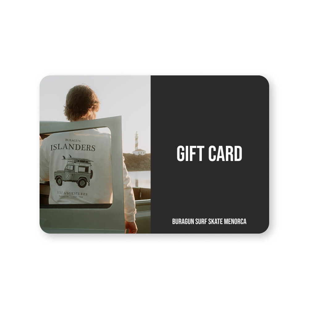 Targeta regalo Buragun surf skate menorca