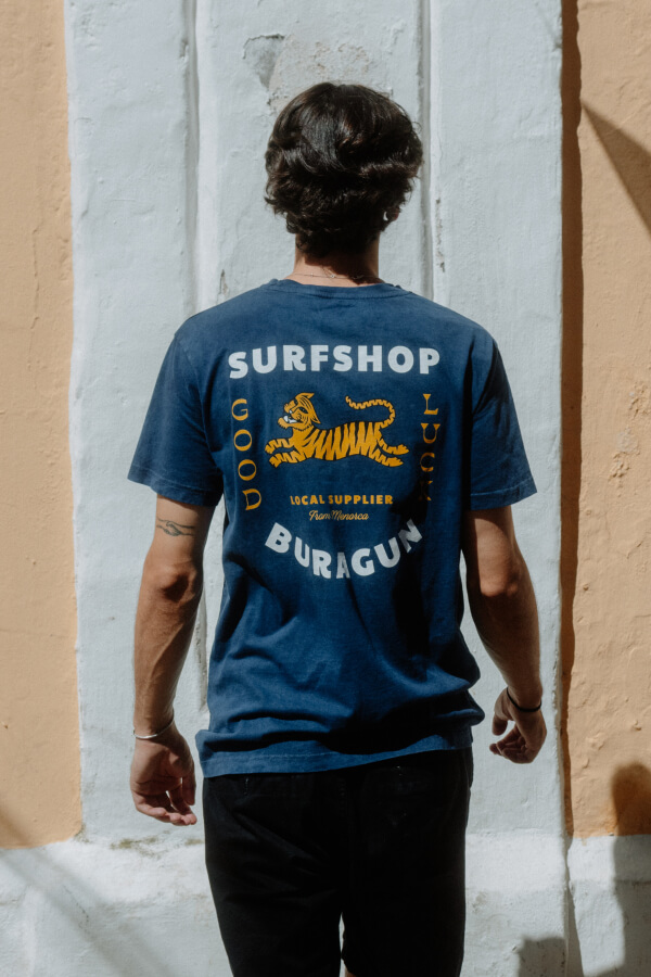 Camiseta Buragun Lucky navy washed 2