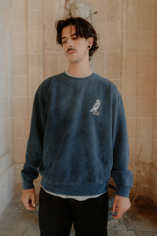 Sudadera Buragun Cormoran navy washed