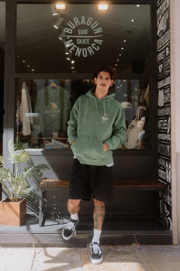 Sudadera Buragun Jellyfish army washed 1 (1)