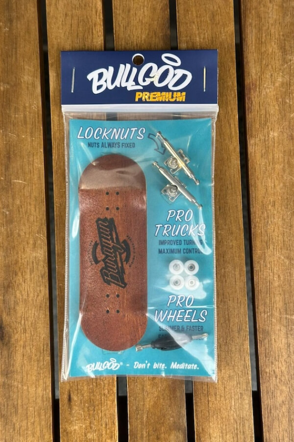 Fingerskate Buragun logo wood