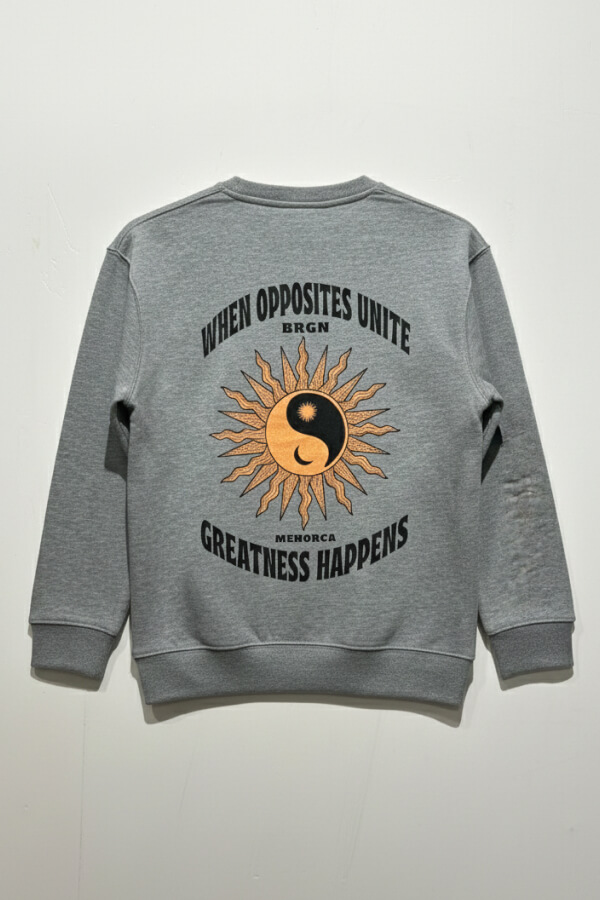 SUDADERA BURAGUN GREATNESS GREY KIDS 2