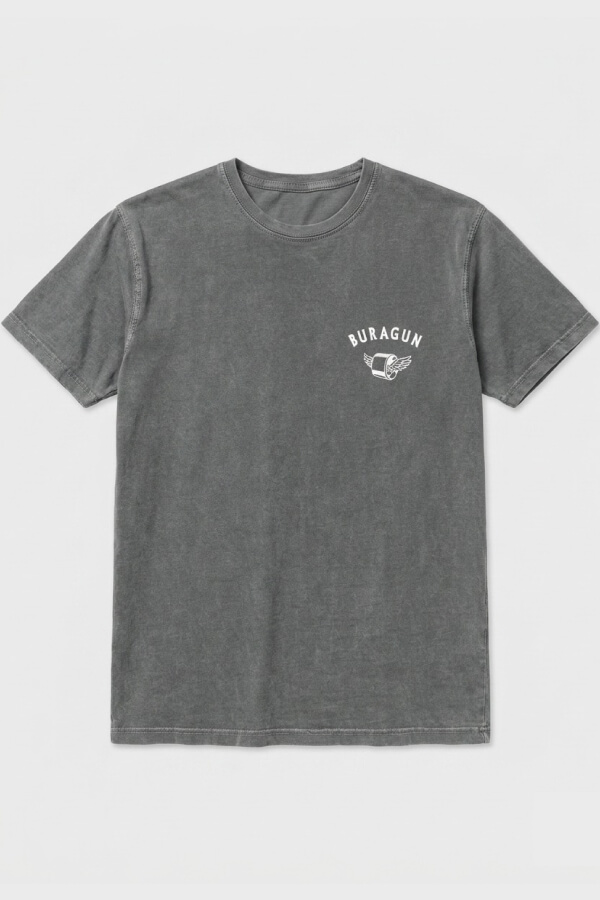 CAMISETA BURAGUN FLYING WHEEL GREY WASHED 1 1